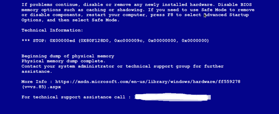 Malware based fake BSOD